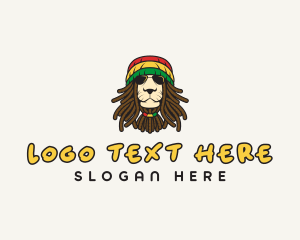 Hat - Reggae Lion Sunglasses logo design