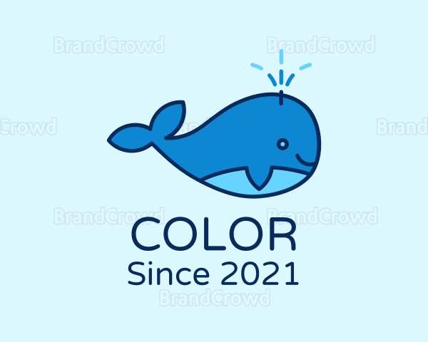 Cute Baby Whale Logo