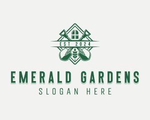 Lawn Shovel Garden logo design