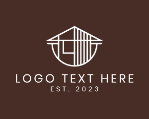 Construction-site - Minimalist Architectural House logo design
