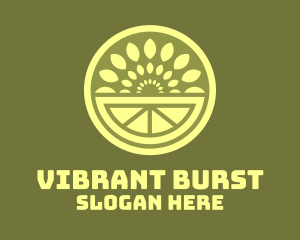 Burst - Green Fruit Leaf Burst logo design