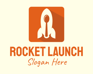 Rocket - Food Rocket Spoon App logo design