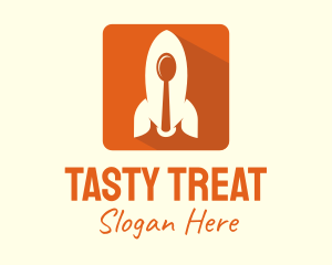 Yummy - Food Rocket Spoon App logo design