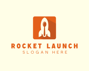 Food Rocket Spoon App logo design