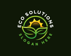 Ecology - Leaf Sun Ecology logo design