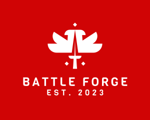 Fight - Wing Sword Dagger logo design