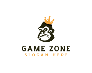 Gorilla Ape Crown logo design