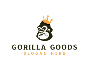 Gorilla - Gorilla Ape Crown logo design