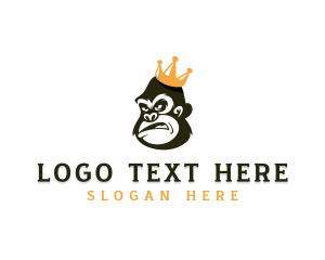 Fashion - Gorilla Ape Crown logo design