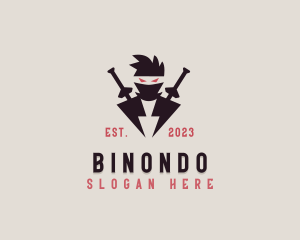 Game Streaming - Sword Assassin Ninja logo design