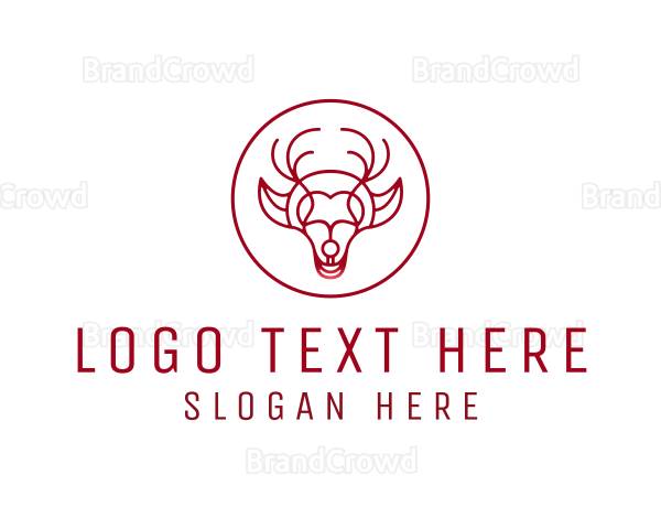 Reindeer Animal Stag Logo