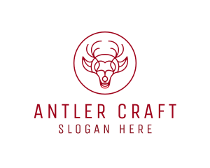 Reindeer Animal Stag  logo design