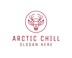 Wild Reindeer Stag  logo design