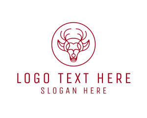 Reindeer Animal Stag  Logo