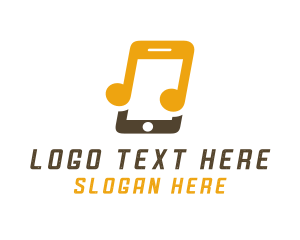 Digital-entertainment - Musical Note Phone logo design