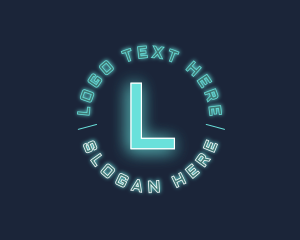 Glowing - Futuristic Tech Programmer logo design