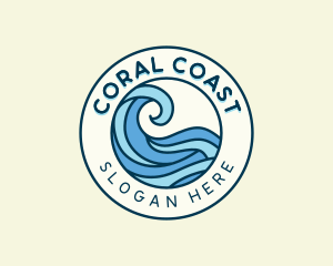 Waves Coastal Resort logo design