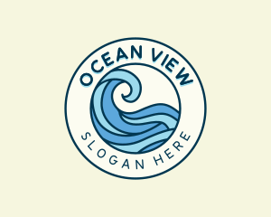 Waves Coastal Resort logo design