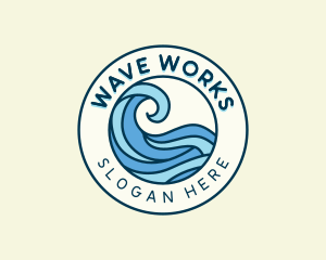 Waves Coastal Resort logo design