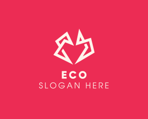 Origami Polygon Heart Logo
