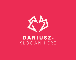 Heart - Origami Polygon Heart logo design