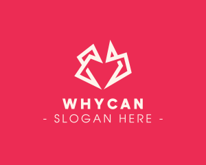 Love - Origami Polygon Heart logo design