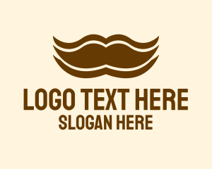Man Mustache Grooming Logo