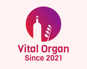 Minimalist Organic Wine logo design