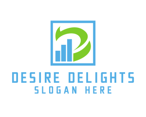 Stock Market Letter D logo design