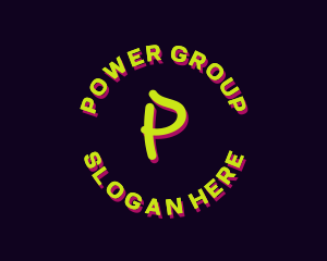 Vlogger - Neon Urban Pop Art logo design