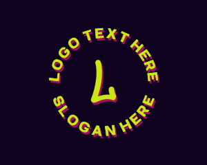 Teenager - Neon Urban Pop Art logo design