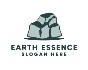 Geology - Green Boulder Stone logo design