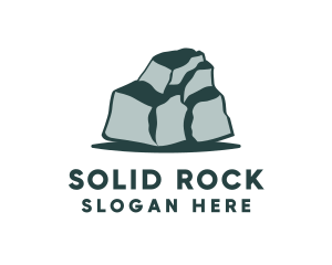 Stone - Green Boulder Stone logo design