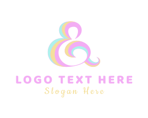 Sweets - Candy Ampersand Lettering logo design