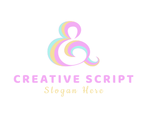 Lettering - Candy Ampersand Lettering logo design