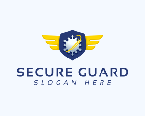 Virus Security Wings logo design