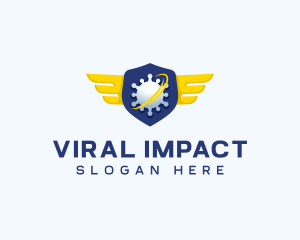 Epidemic - Virus Security Wings logo design