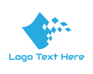 Racing - Pixel Racing Flag logo design