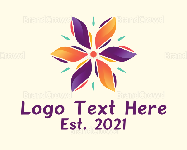 Multicolor Flower Spa Logo