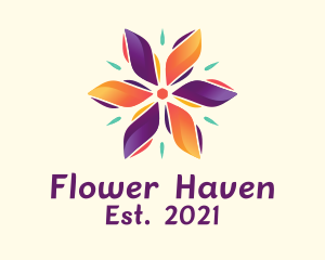 Multicolor Flower Spa  logo design