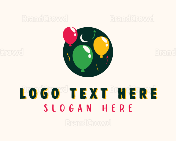 Balloon Party Event Logo