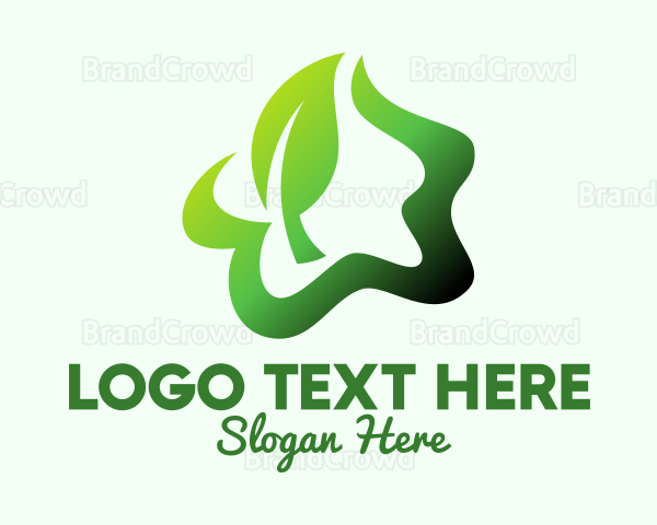 Green Herbal Star Logo