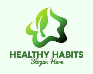 Green Herbal Star logo design