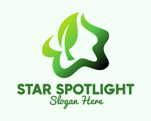 Green Herbal Star logo design