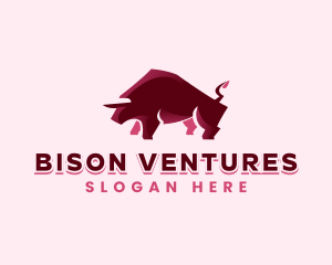 Bull Bison Animal logo design