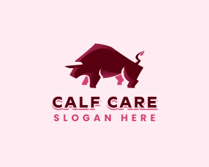 Calf - Bull Bison Animal logo design