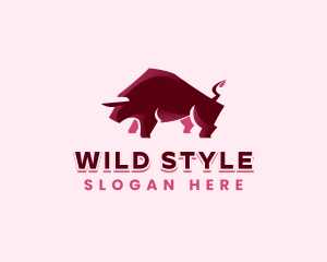 Bull Bison Animal logo design