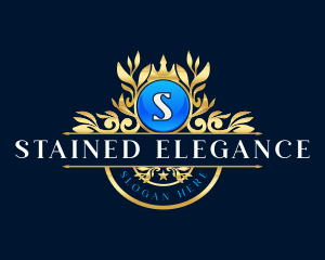 Elegant Crown Shield Crest logo design