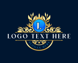 Hotel - Elegant Crown Shield Crest logo design