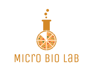 Laboratory Flask Pizza logo design